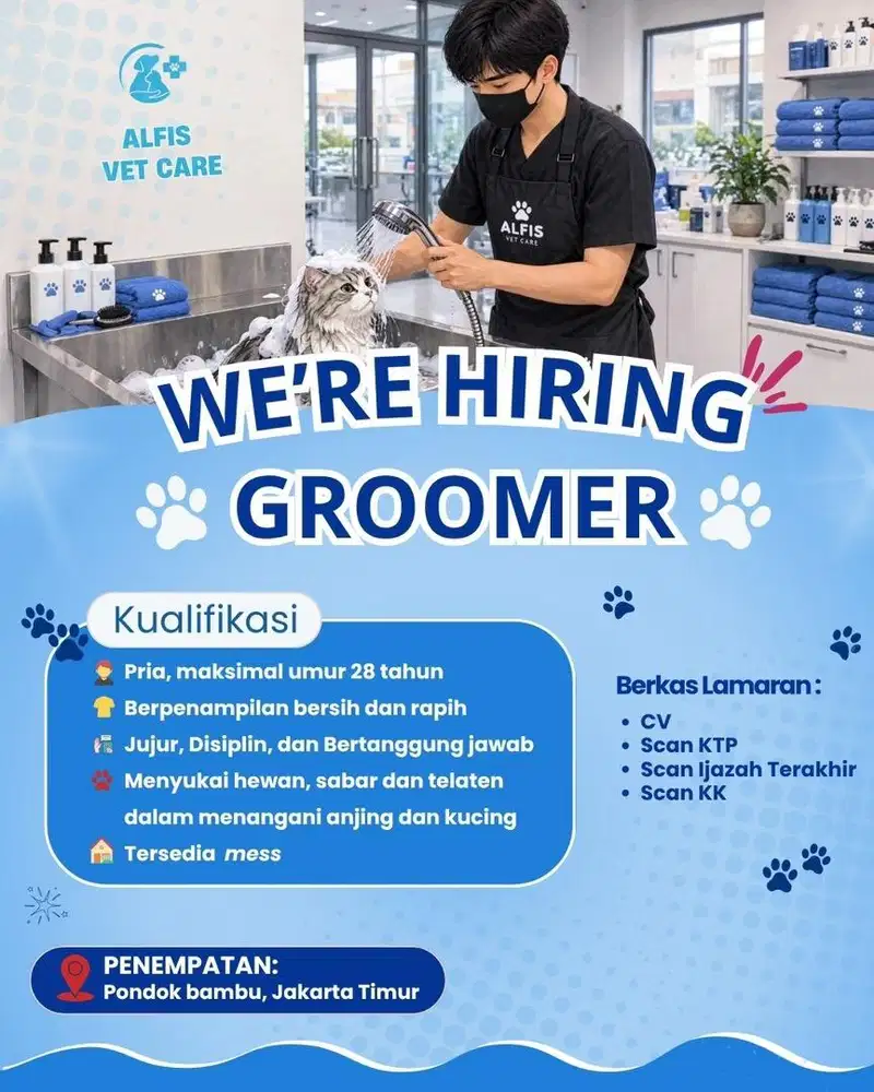 Lowongan pekerjaan groomer