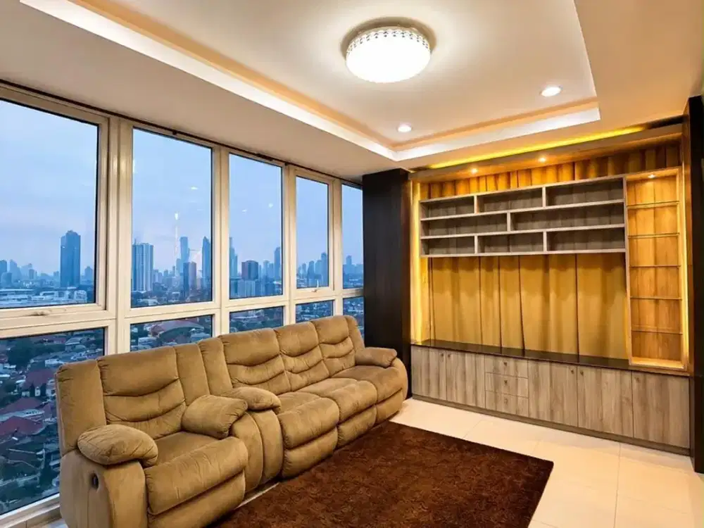 dijual apartemen puri park view lantai penthouse 2 bedroom full furnish