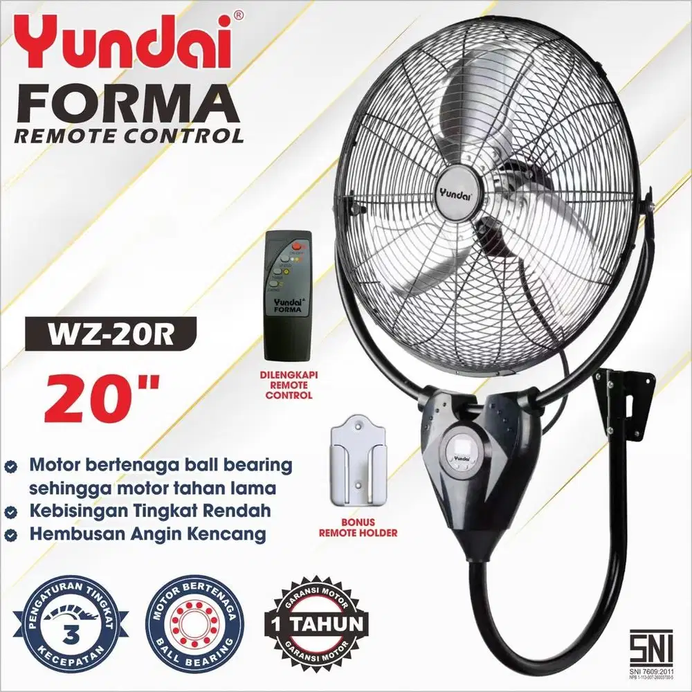 New Kipas Angin Besi Tornado YUNDAI Forma JUMBO 20inchi+Remote