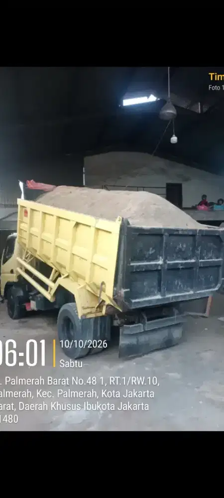 Pasir bangunan isi 7,5 kubik full padat