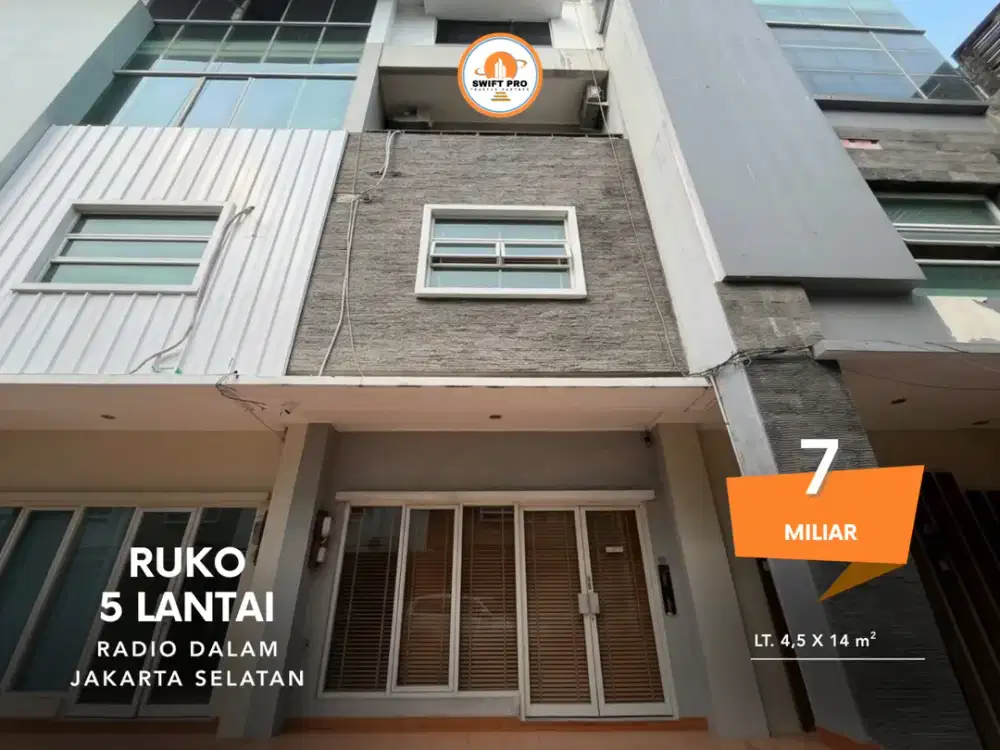 Ruko 5 Lantai SHM Full Furnished Radio Dalam
