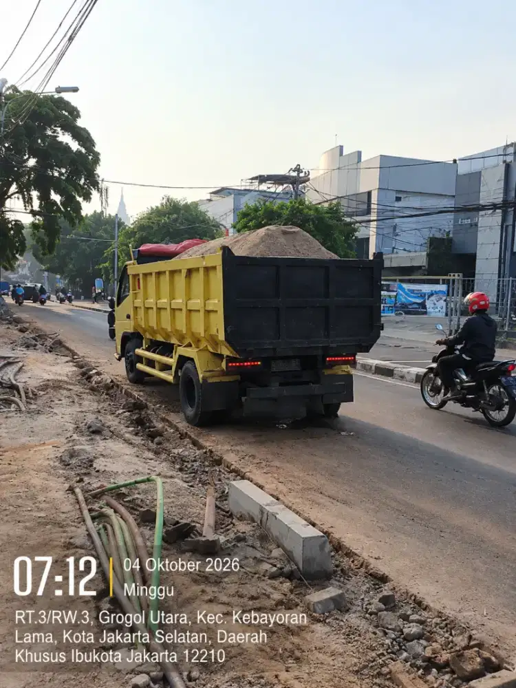 Pasir bangunan isi 7,5 kubik full padat
