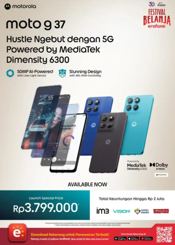 Handphone Motorola series bisa cicilan pakai KTP asli aja