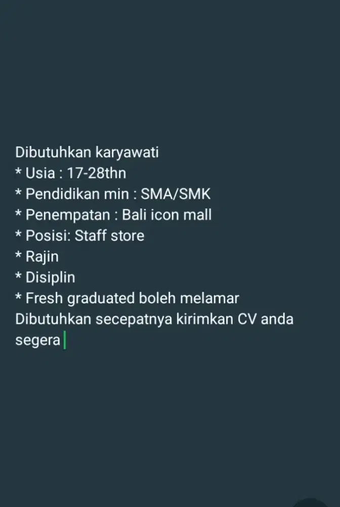 Loker staff store Kid's box icon mall bali