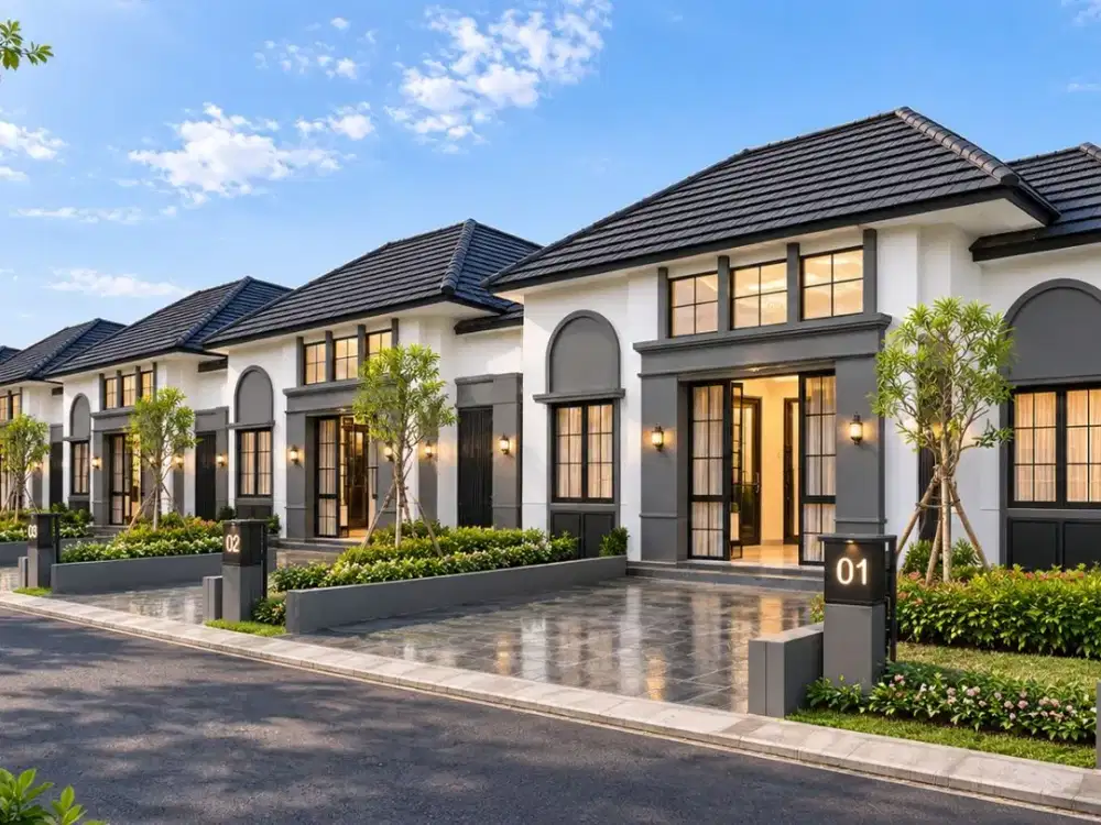 Hunian Modern Berkelas dengan Fasad American Classic di Klaten