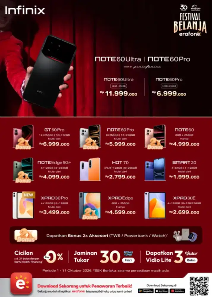 Infinix series bisa cicilan & cash