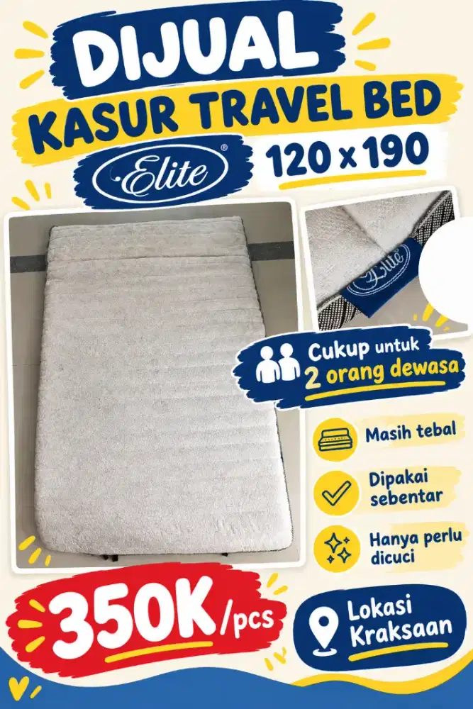 Travel bed Elite kasur 120×190 cm