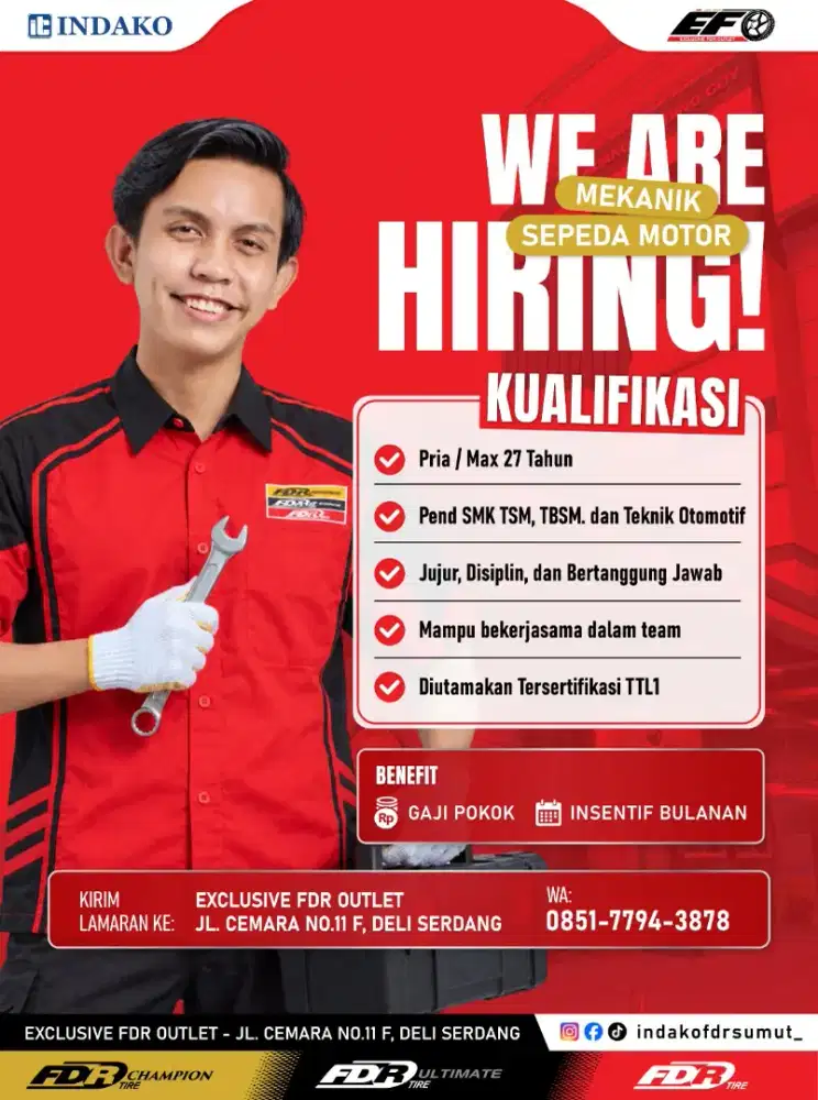 Lowongan Kerja Mekanik Motor