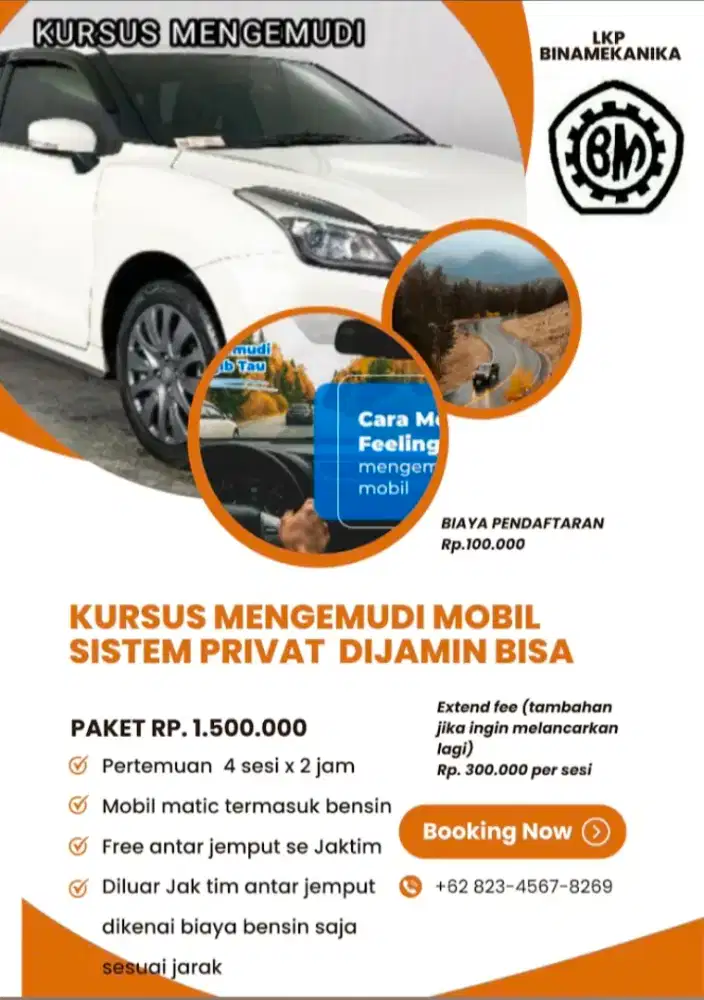 Jasa Instruktur Mengemudi Stir Mobil Private