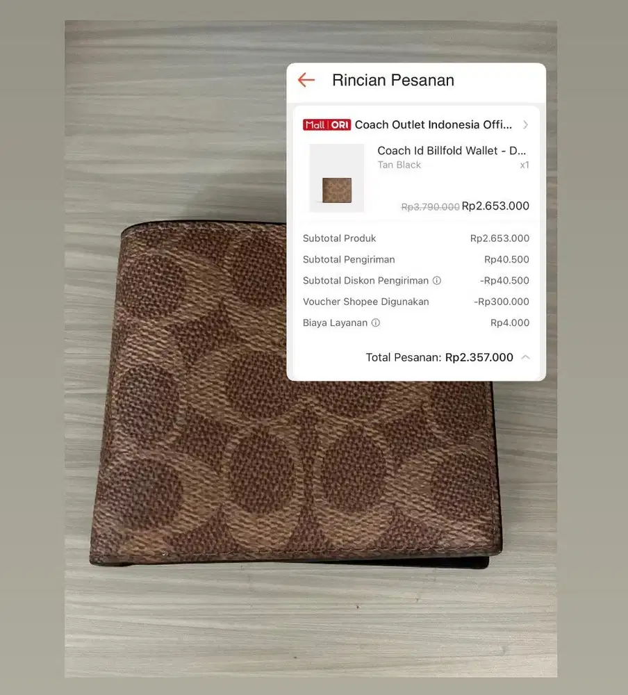 Coach ID Bifold Wallet Premium Outlet