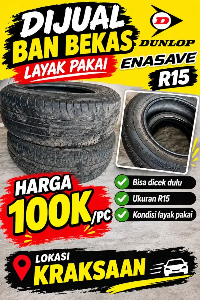 Ban Bekas Mobil Enasave DUNLOP R15