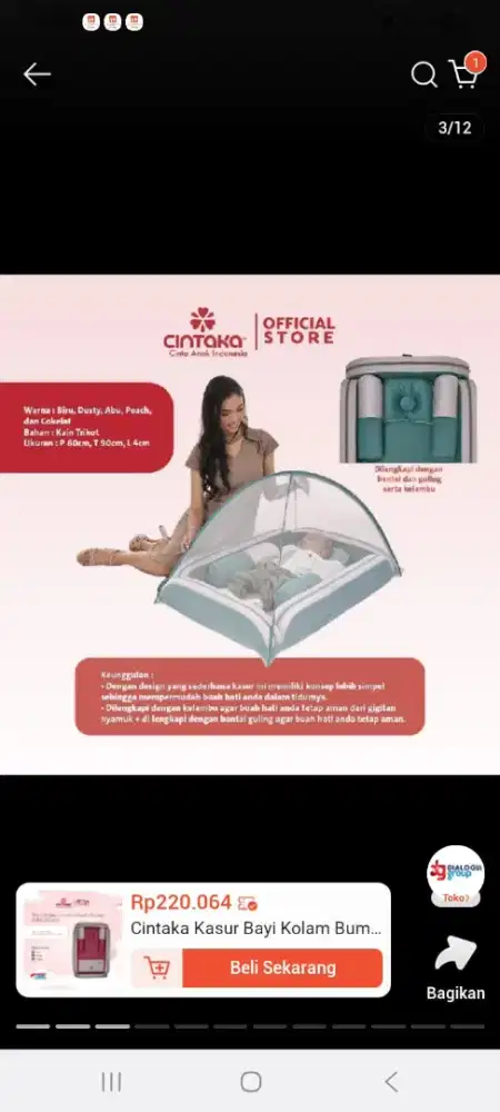 Cintaka kasur bayi