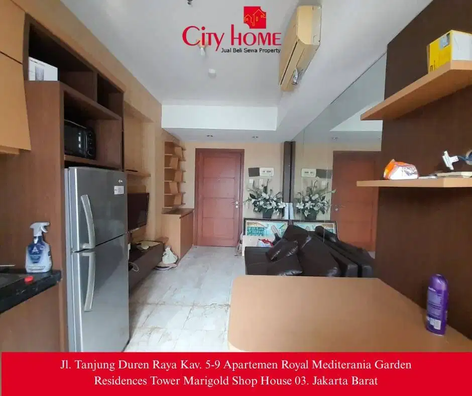 Dijual Apartemen Royal Mediterania Garden 2BR Furnished 42 m² – 1M
