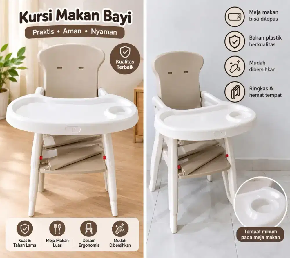 Kursi makan bayi portable