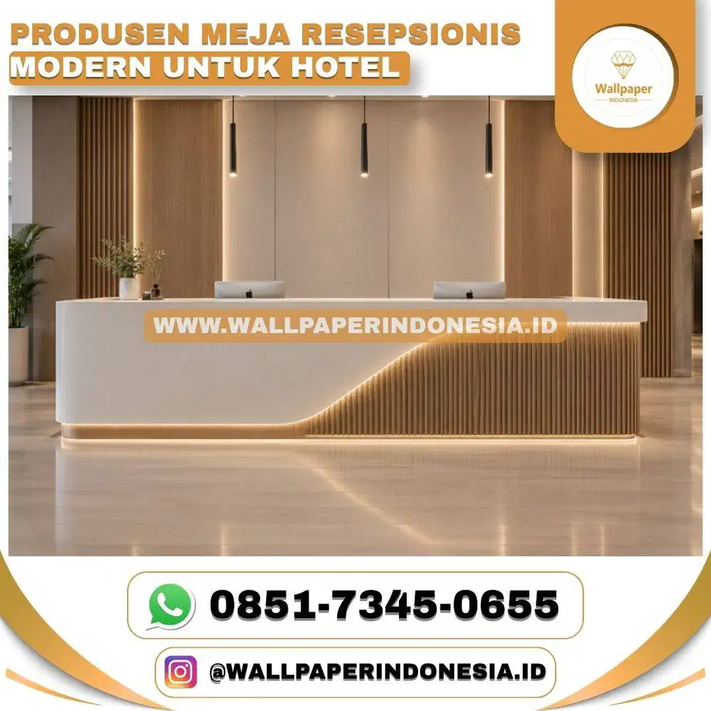 PRODUSEN MEJA RESEPSIONIS MODERN UNTUK HOTEL