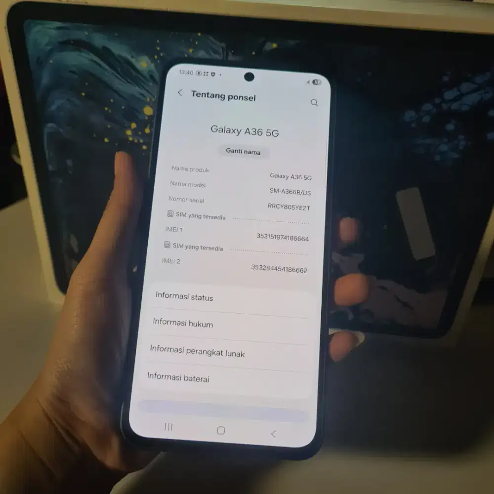 Samsung Galaxy A36 RAM 8GB Internal 256GB, unit SEIN dan unit only.