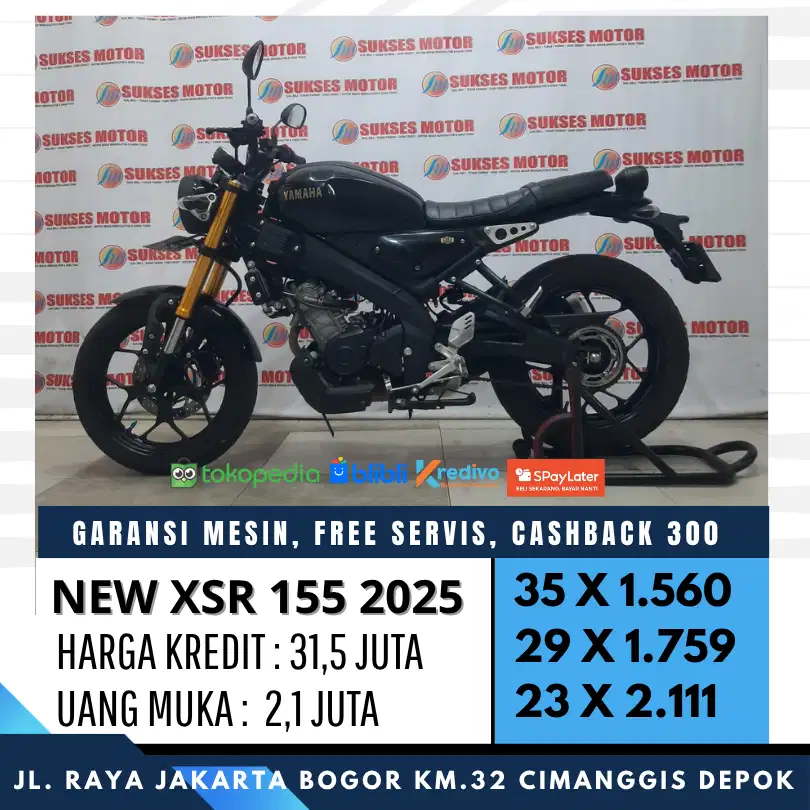 YAMAHA XSR 155 TH 2025 MULUS PROMO KREDIT CASHBACK 300 UNIT BERGARANSI