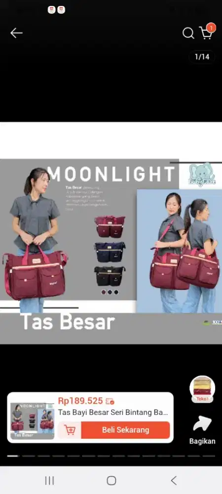 Tas besar baby care