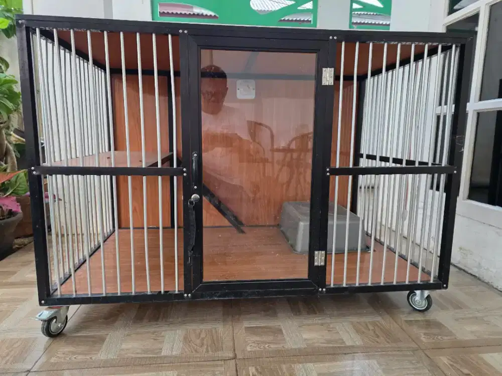 Juql kandang kucing bahan kombinasi alumunium dan triplek