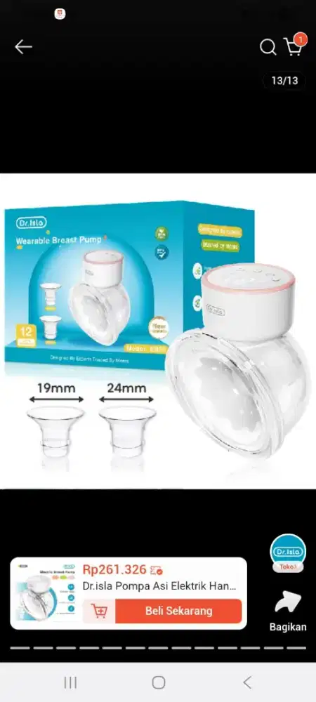 Breast pump electric hands free