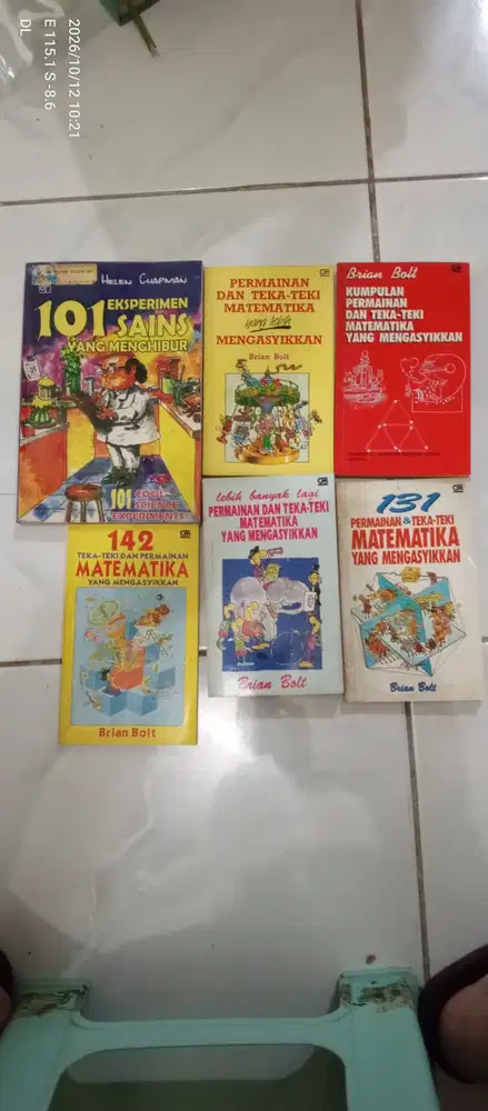 Obral Buku Permainan Matematika & Eksperimen Sains - Paket 6 Buku!