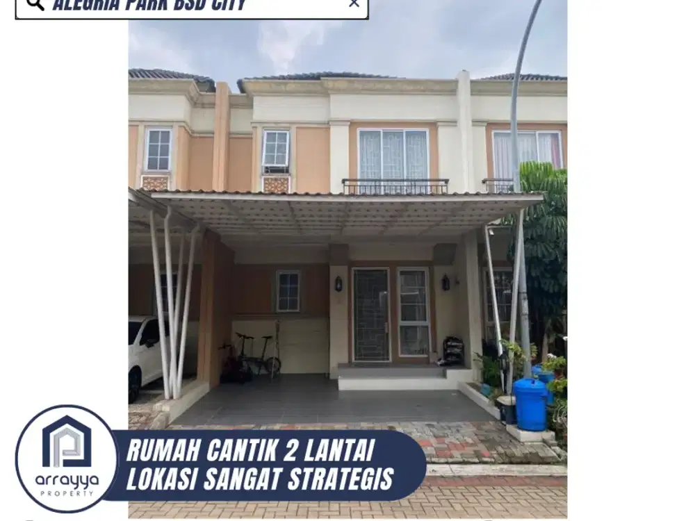 DIJUAL RUMAH CANTIK 2 LANTAI LOKASI STRATEGIS DI ALEGRIA PARK BSD (ENB421)