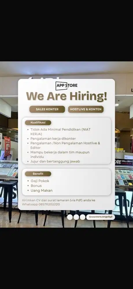 LOKER HOSTLIVE DAN KONTEN ,FL (SALES HAPE)