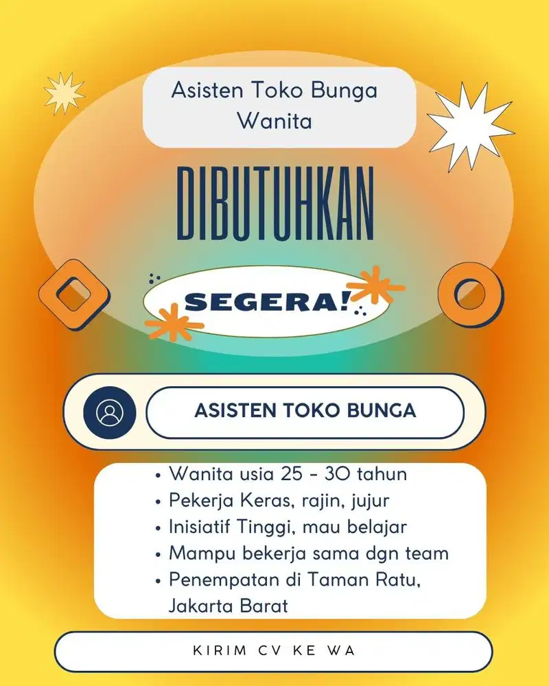 Asisten Toko Bunga