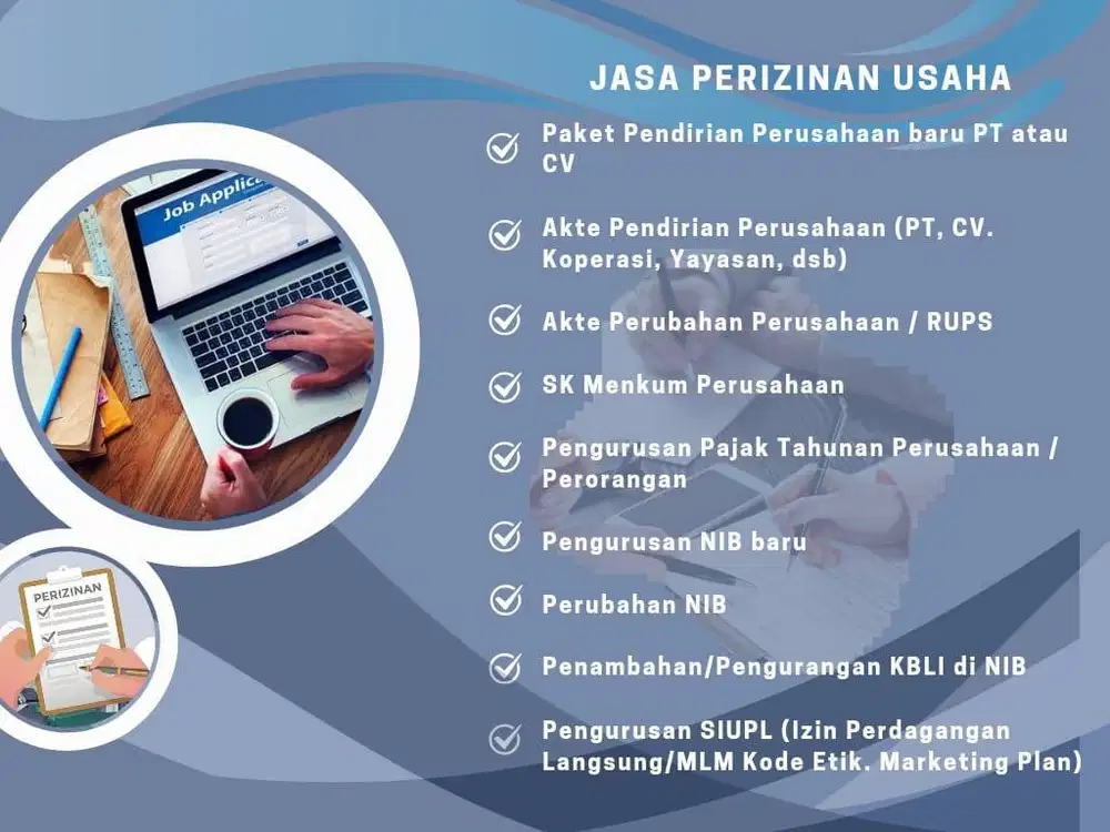 Jasa Pengurusan Izin Usaha NIB dll!