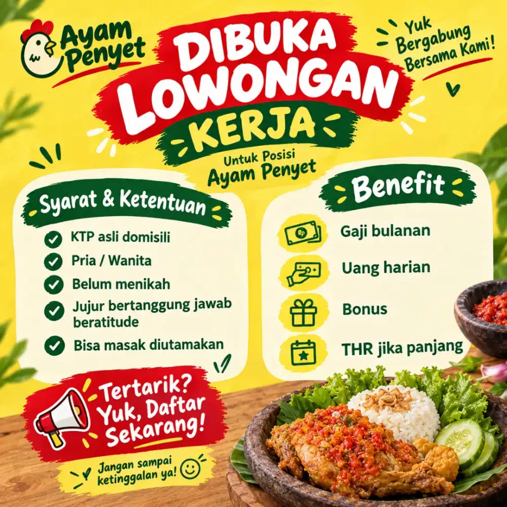 Dibutuhkan segera!!
