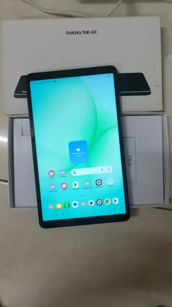 Tablet samsung A11 ram 4/64 fullset wifi + cellular resmi sein