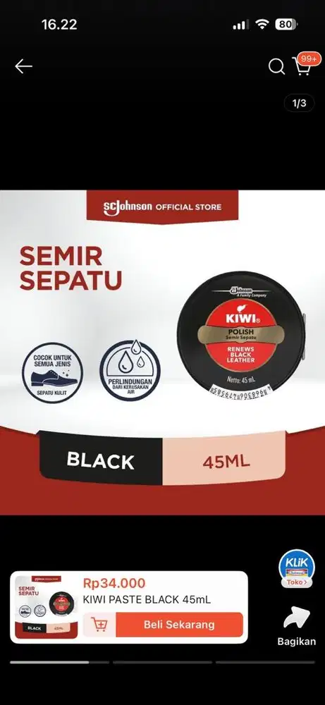 READY KIWI SEMIR SEPATU 45ml