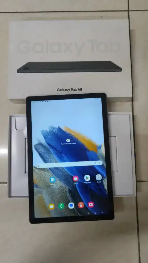 Tablet samsung A8 ram 4/128 fullset wifi + cellular