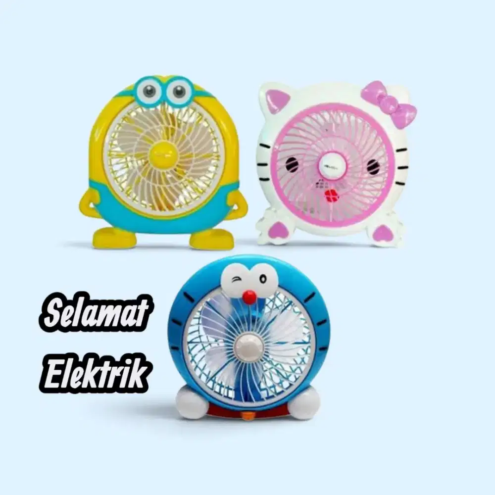 Kipas Karakter Doraemon Minion Hello kity Twin dog