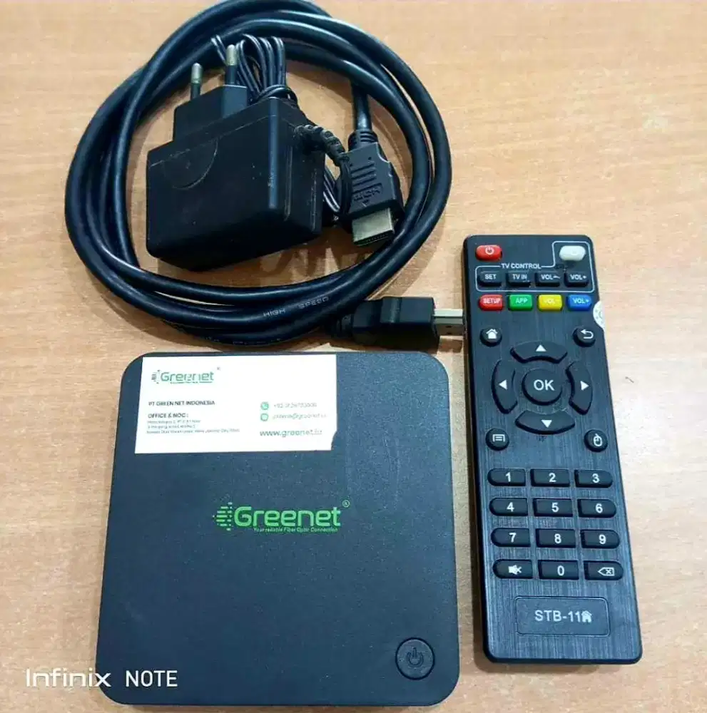 Stb android GREENET ram 4GB kondisi bagus.