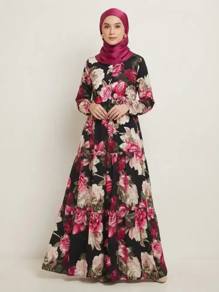 Gamis Dress Motif Bunga