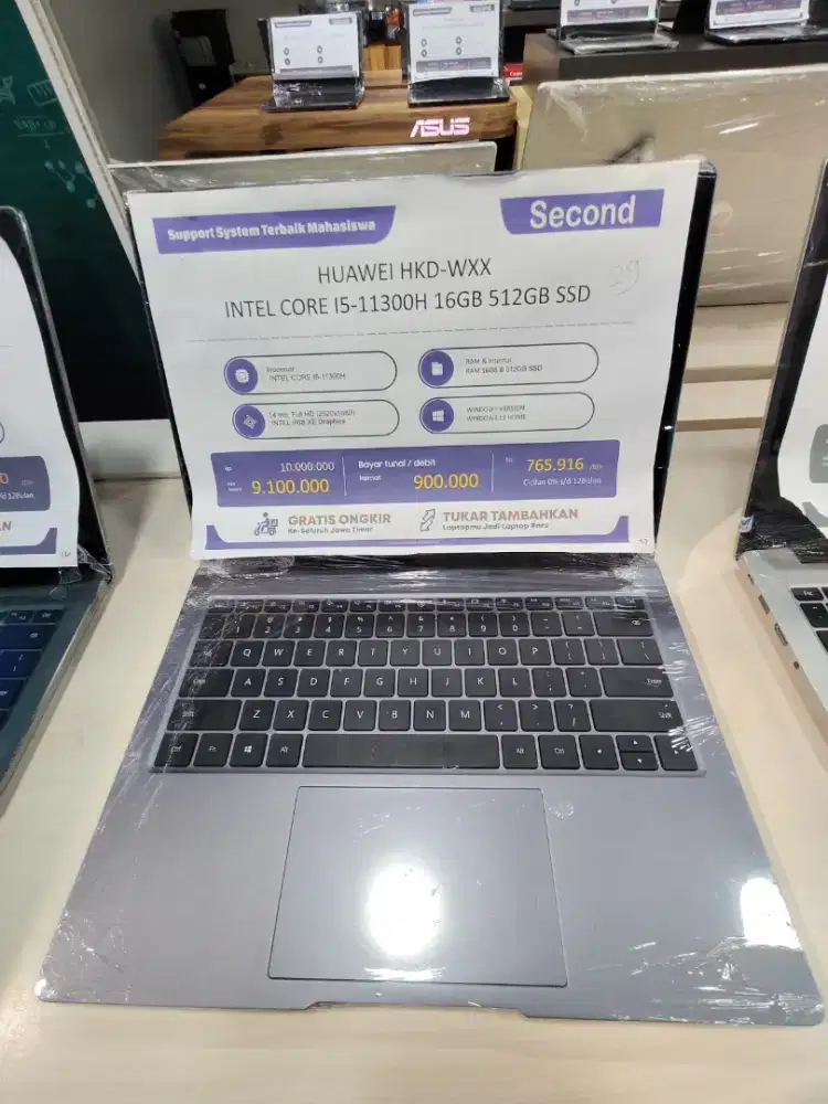 Laptop Second Huawei Touchscreen Core i5 Gen 11 RAM 16GB SSD 512GB
