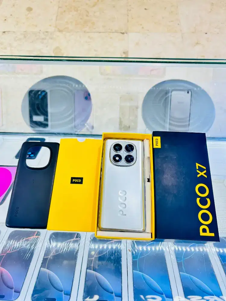 Xiaomi Poco X7 8GB/256GB 5G Silver Fullset lengkap