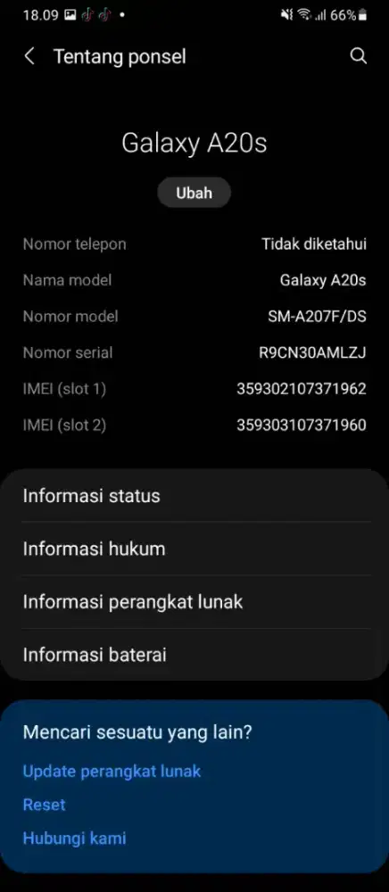 Samsung A20sblue