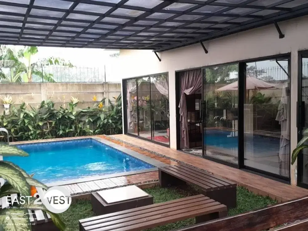 Rumah Villa Anggraeni – Jalan Garuda 1, Parung Bogor Nyaman Siap Huni Ada Kolam Renang Lokasi Strategis