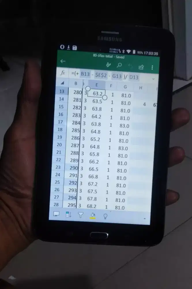 Dijual ikhlas Tab Samsung 7imch Bisa Print Excel Word App Kasir