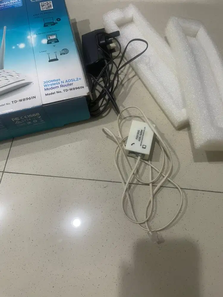 Modem Router ADSL TP-Link Bekas + Adaptor