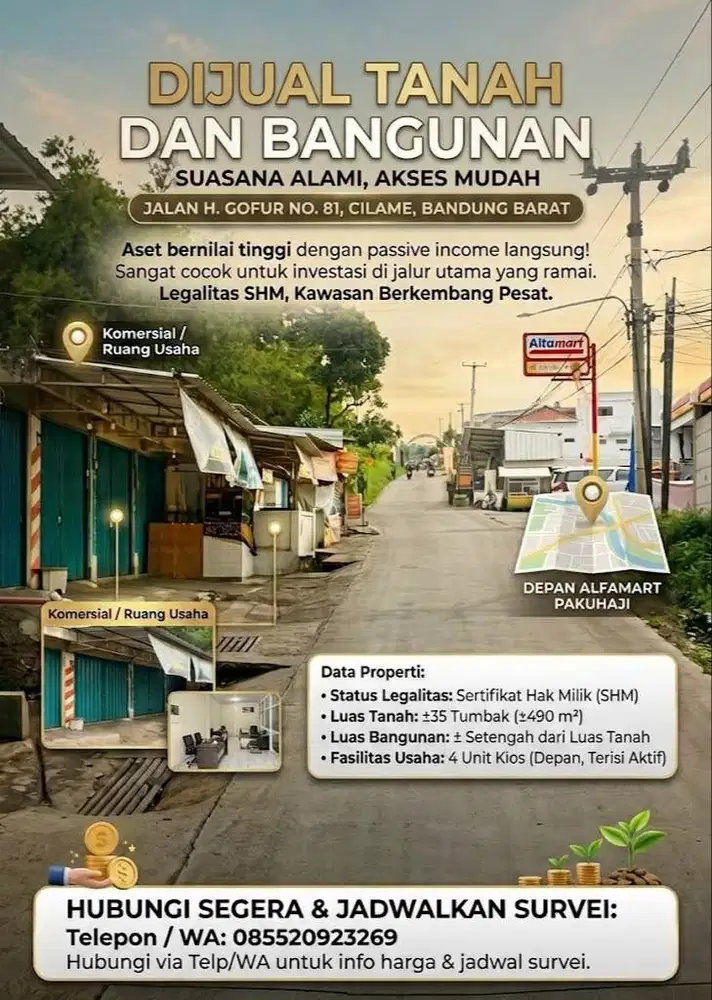 Rumah kios dan gudang