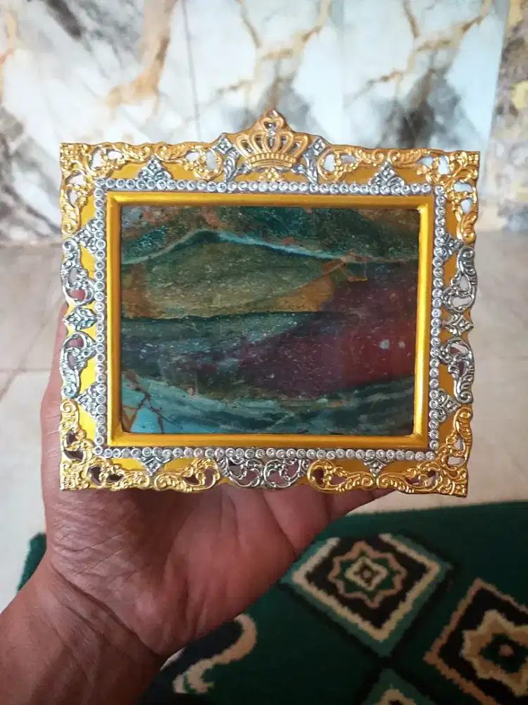 Batu gambar motif natural asli