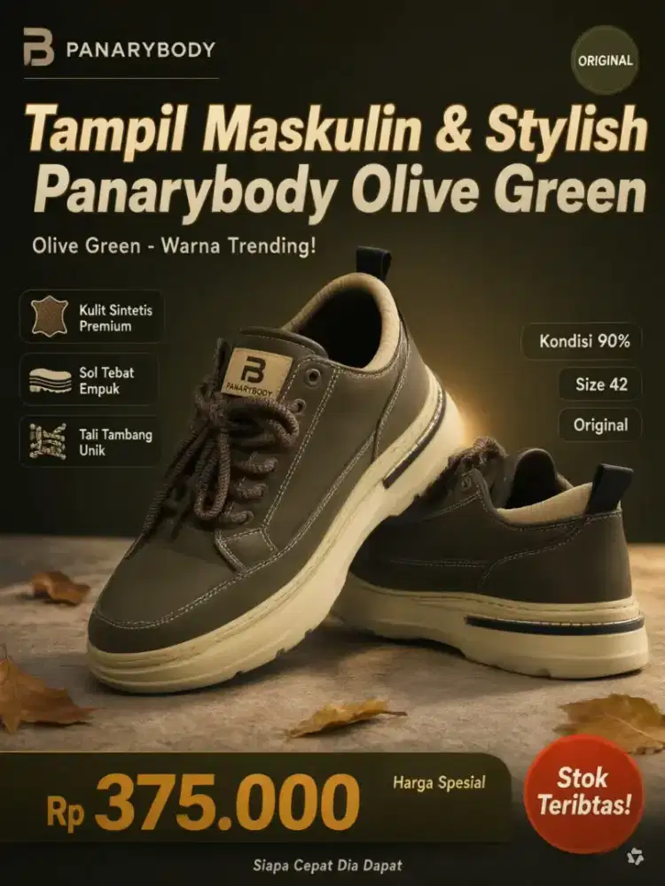 Tampil Maskulin dgn PanaryBody Olive Green !