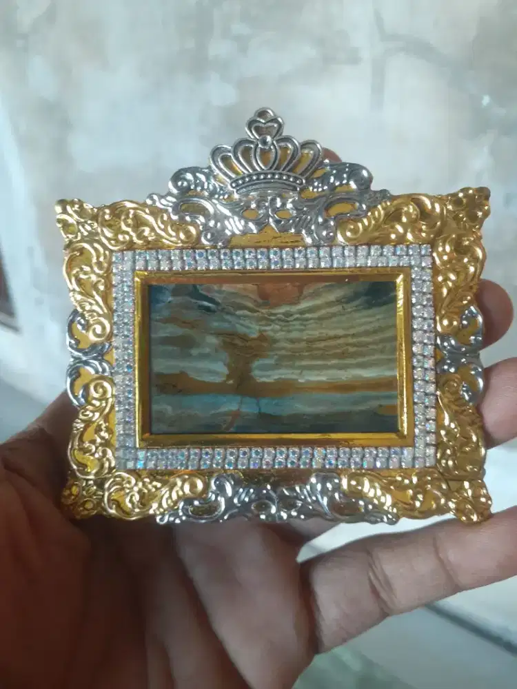 Batu motif gambar, asli natural