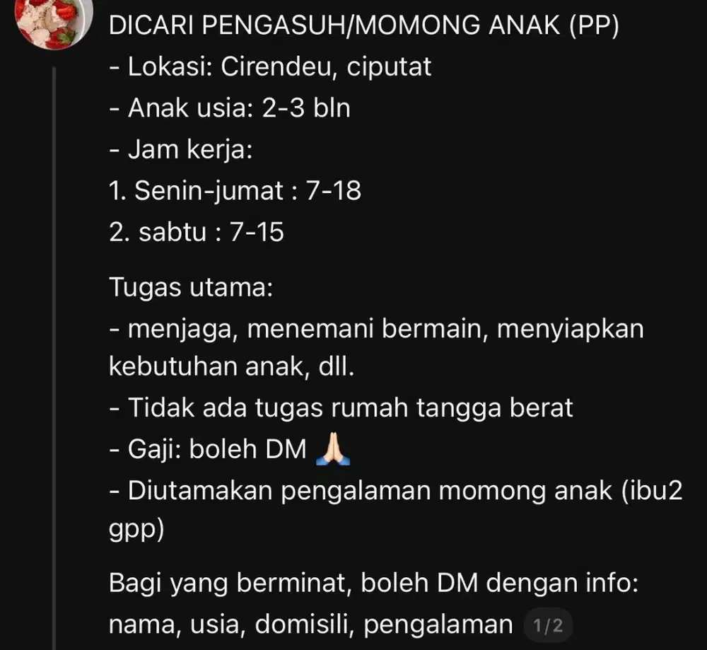 Dicari art momong