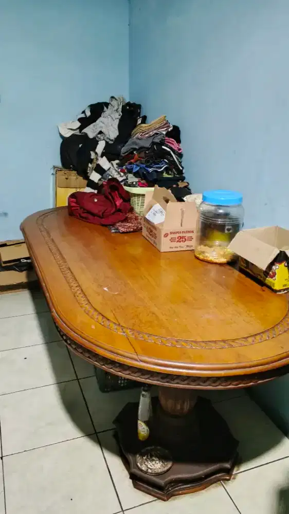 meja kayu jati uk 2 meter