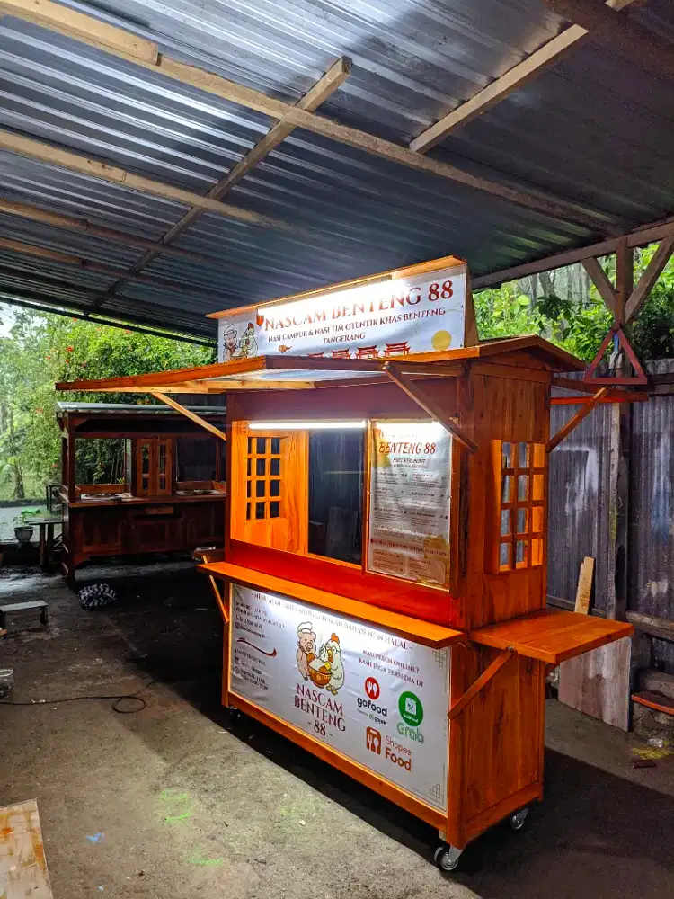 PUSAT GEROBAK BOOTH, DIMSUM, ANGKRINGAN, PECEL LELE, ROTI BAKAR, BUBUR