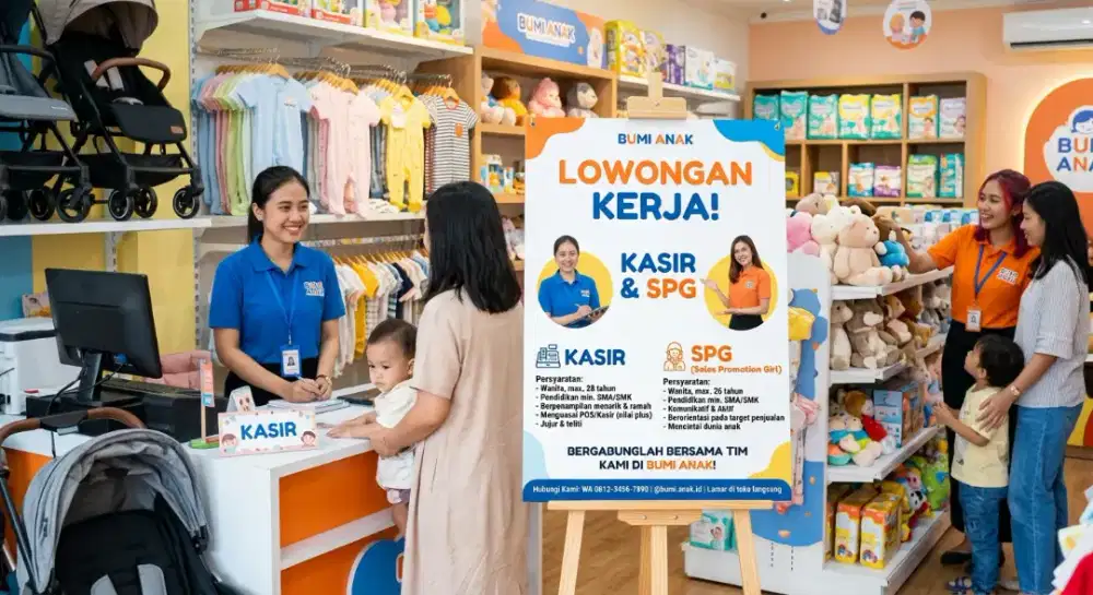 dibutuhkan kasir dan spg